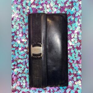 Black Ferragamo Vintage kiss lock Wallet